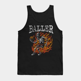 Skeleton Basketball Player Tank Top